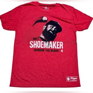 Stitches‎ Matt Shoemaker bringing the beard Red Short Sleeve shirt tee MLB large